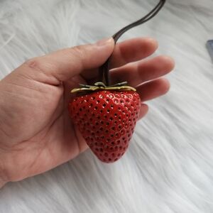 Large Red Strawberry Keychain/bag Charm